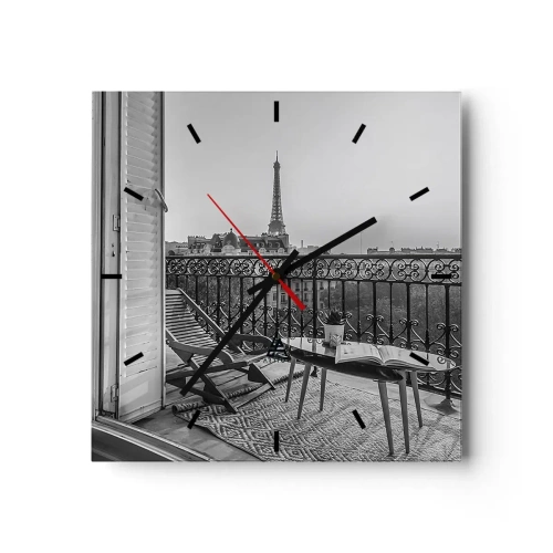 Vægur, Uret - Eftermiddag i Paris - 30x30 cm