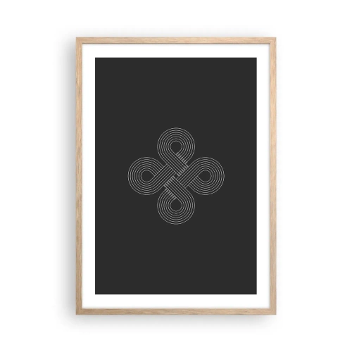 Plakat i ramme af lyst egetræ - I den keltiske ånd - 50x70 cm