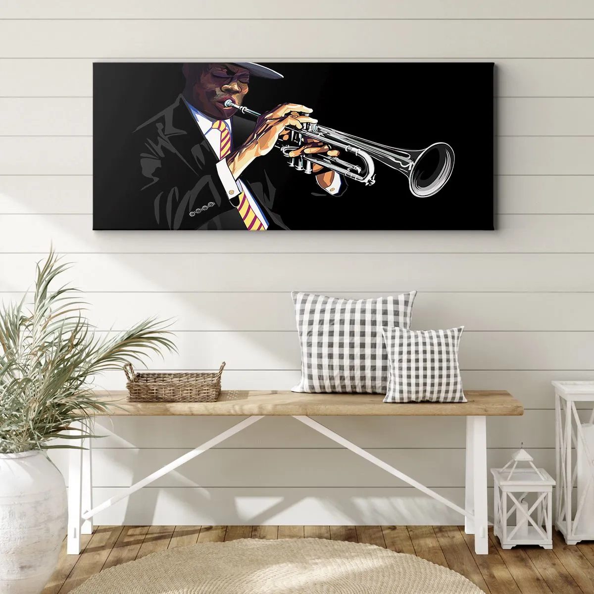 Lærredstryk - Billede på lærred - Gammeldags charme - 140x50 cm