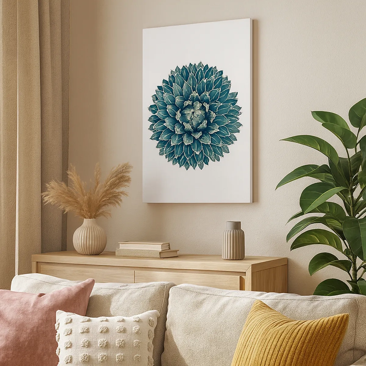 Lærredstryk - Billede på lærred - Ørkenstjerne - 50x70 cm