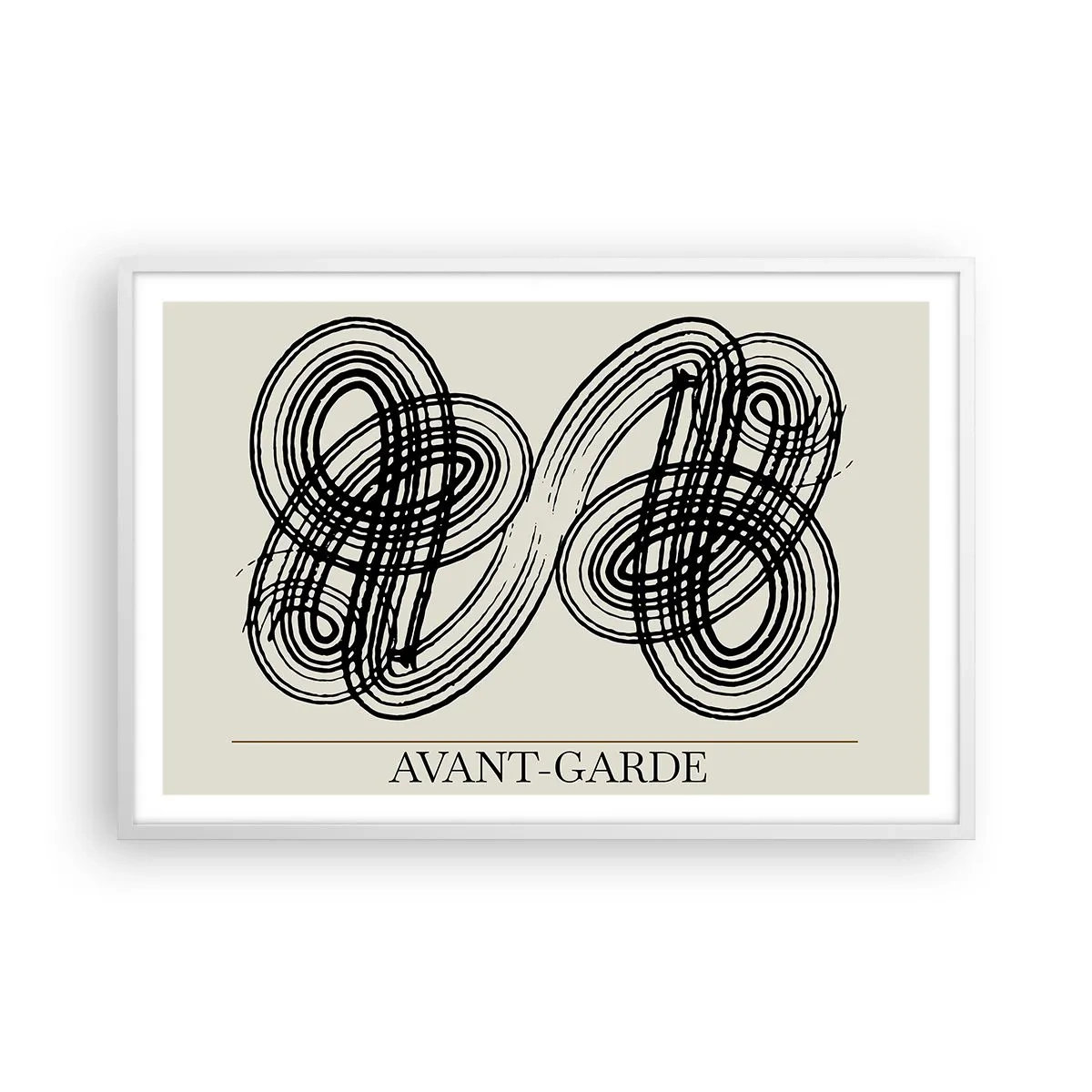 Plakat i hvid ramme - Det kom ud spontant - 91x61 cm