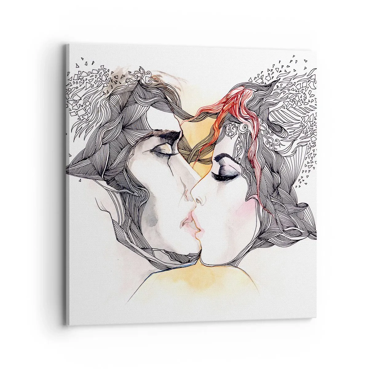 Lærredstryk - Billede på lærred - Verden eksisterer ikke - 70x70 cm