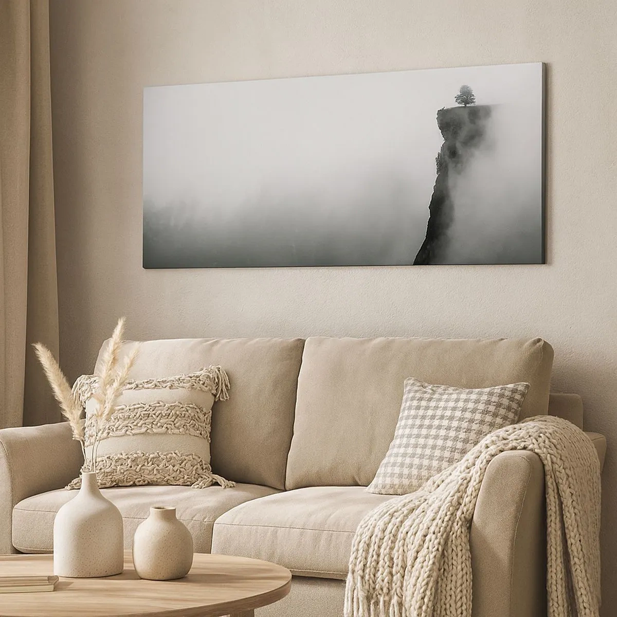 Lærredstryk - Billede på lærred - På kanten af verden - 100x40 cm