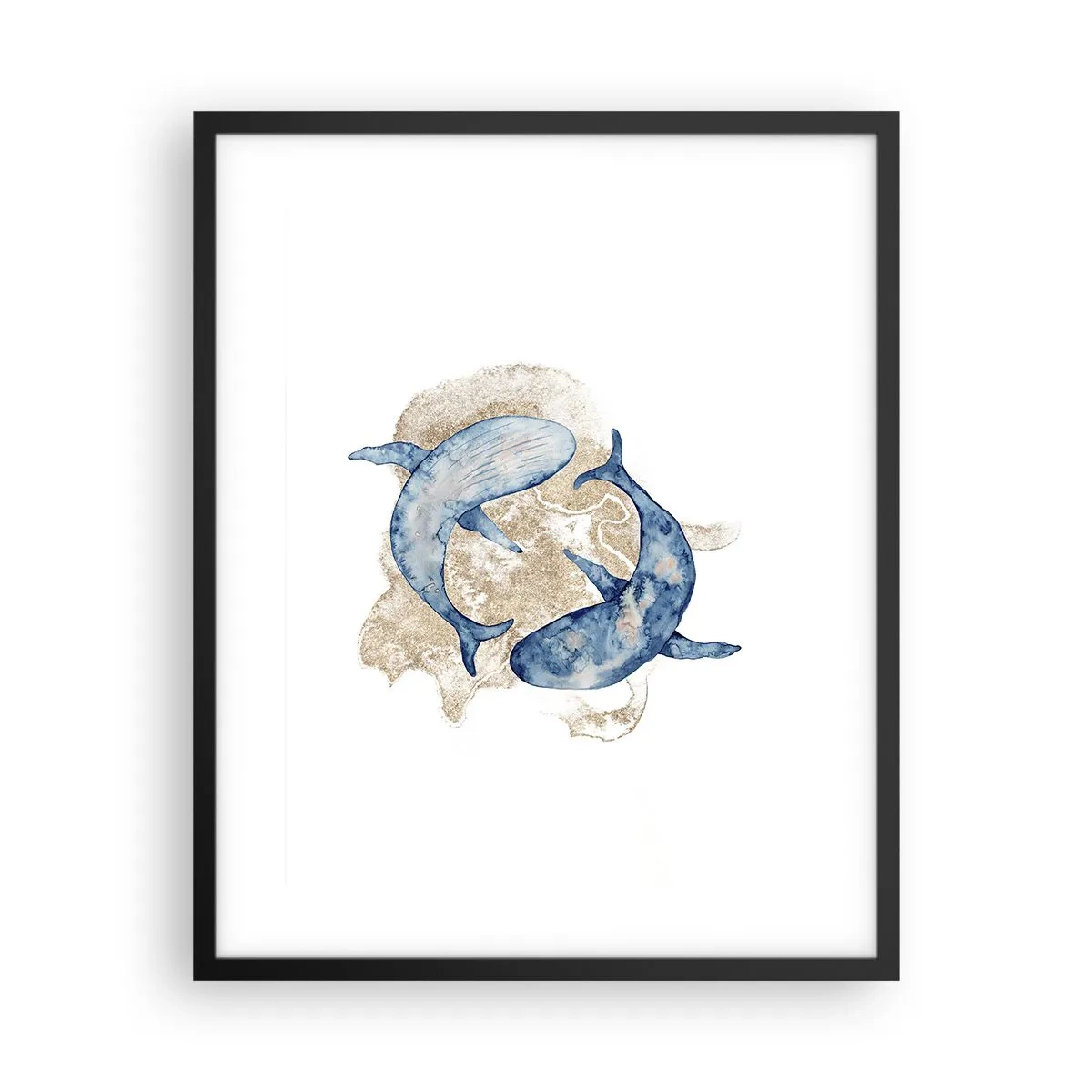 Plakat i sort ramme - Venskab eller kærlighed? - 40x50 cm