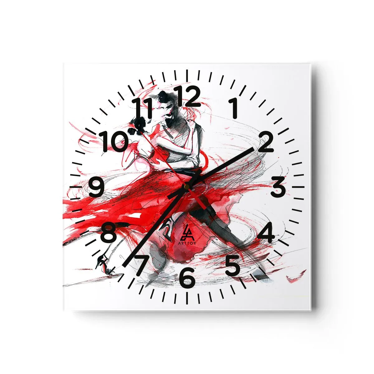 Vægur, Uret - Tango - passionens rytme - 40x40 cm