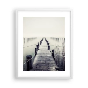 Plakat i hvid ramme - Fordyb dig i fred - 40x50 cm