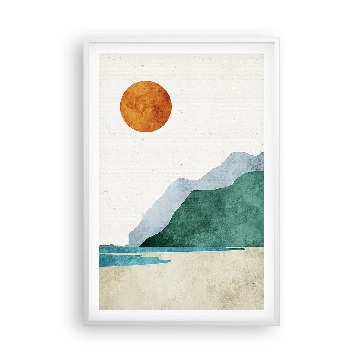 Plakat i hvid ramme - Landskab, som det burde være - 61x91 cm