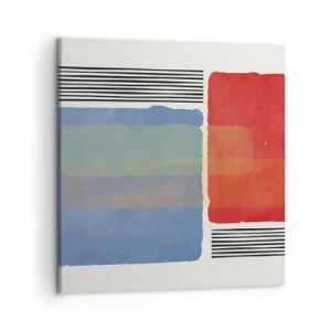 Lærredstryk - Billede på lærred - Geometriens ånd og bogstav - 50x50 cm