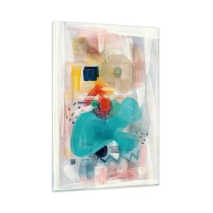 Billede på glas - Et farverigt spil - 50x70 cm