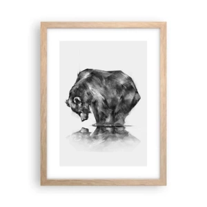 Plakat i ramme af lyst egetræ - Dejligt at se nogen tæt på - 30x40 cm