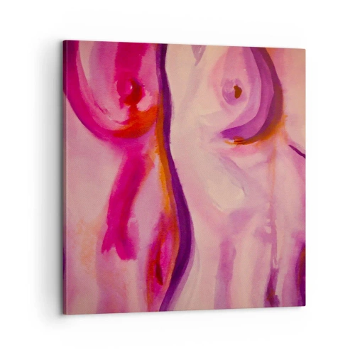 Lærredstryk - Billede på lærred - En ode til kvindelighed - 60x60 cm