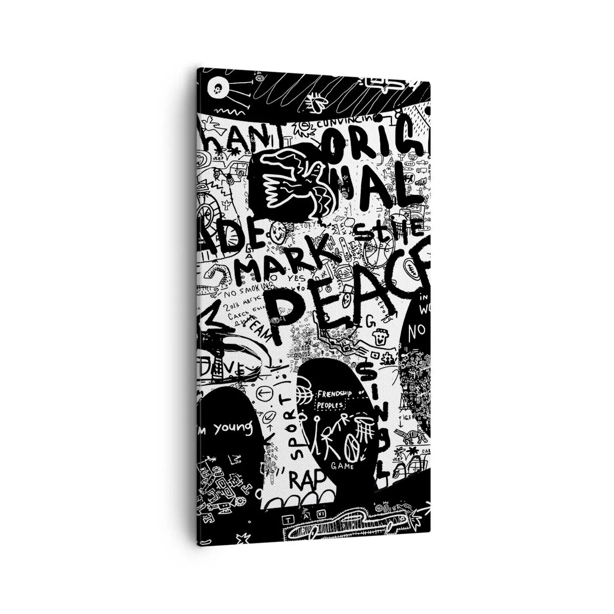 Lærredstryk - Billede på lærred - Gadens rige verden - 55x100 cm