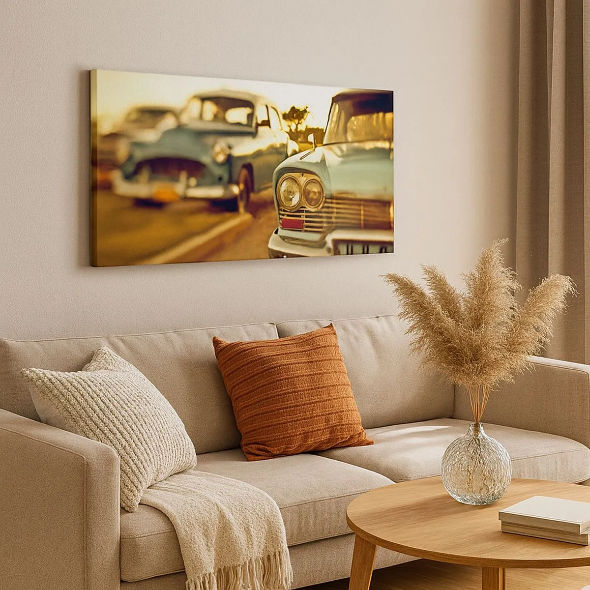 Lærredstryk - Billede på lærred - Vi må vente og se - 100x40 cm