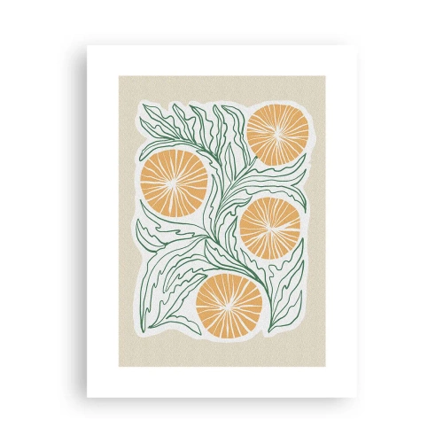 Plakat - Etnisk med et strejf af abstraktion - 30x40 cm