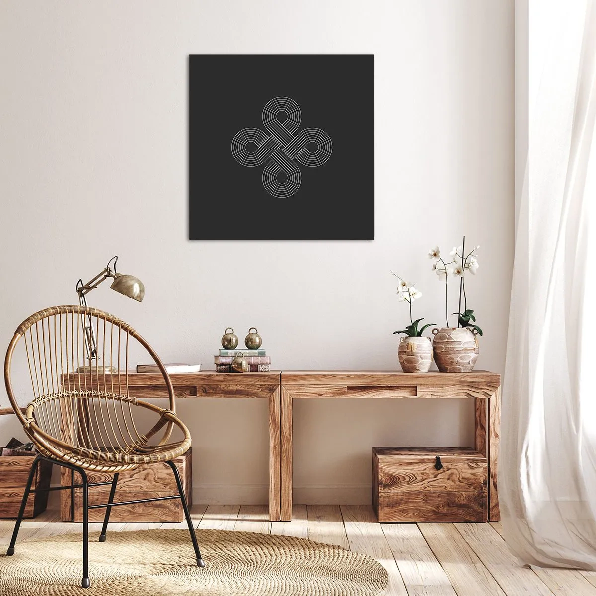 Lærredstryk - Billede på lærred - I den keltiske ånd - 30x30 cm