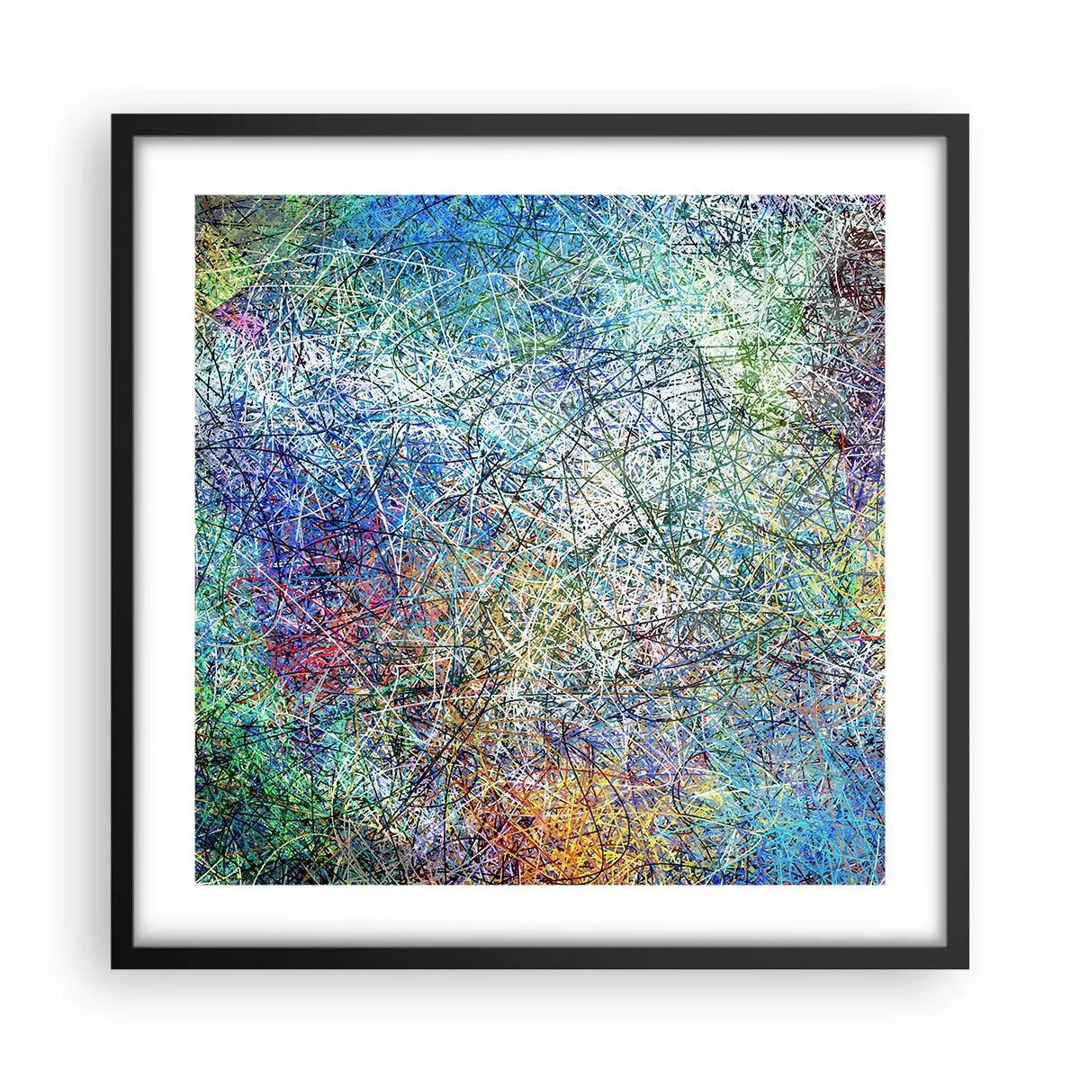 Plakat i sort ramme - Så enkelt er det ikke - 50x50 cm