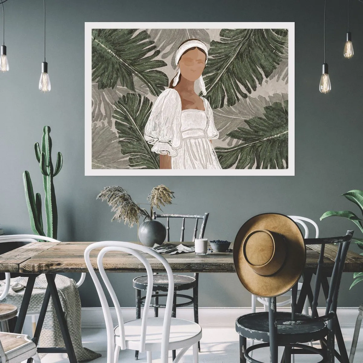 Plakat - Eksotisk portræt - 70x50 cm