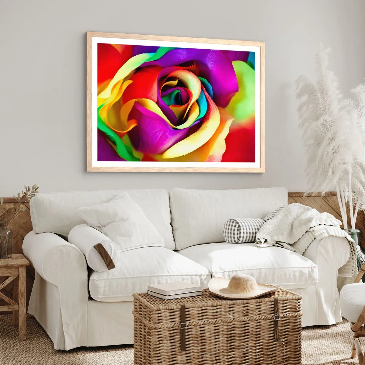 Plakat i ramme af lyst egetræ - Dette er umuligt - 91x61 cm