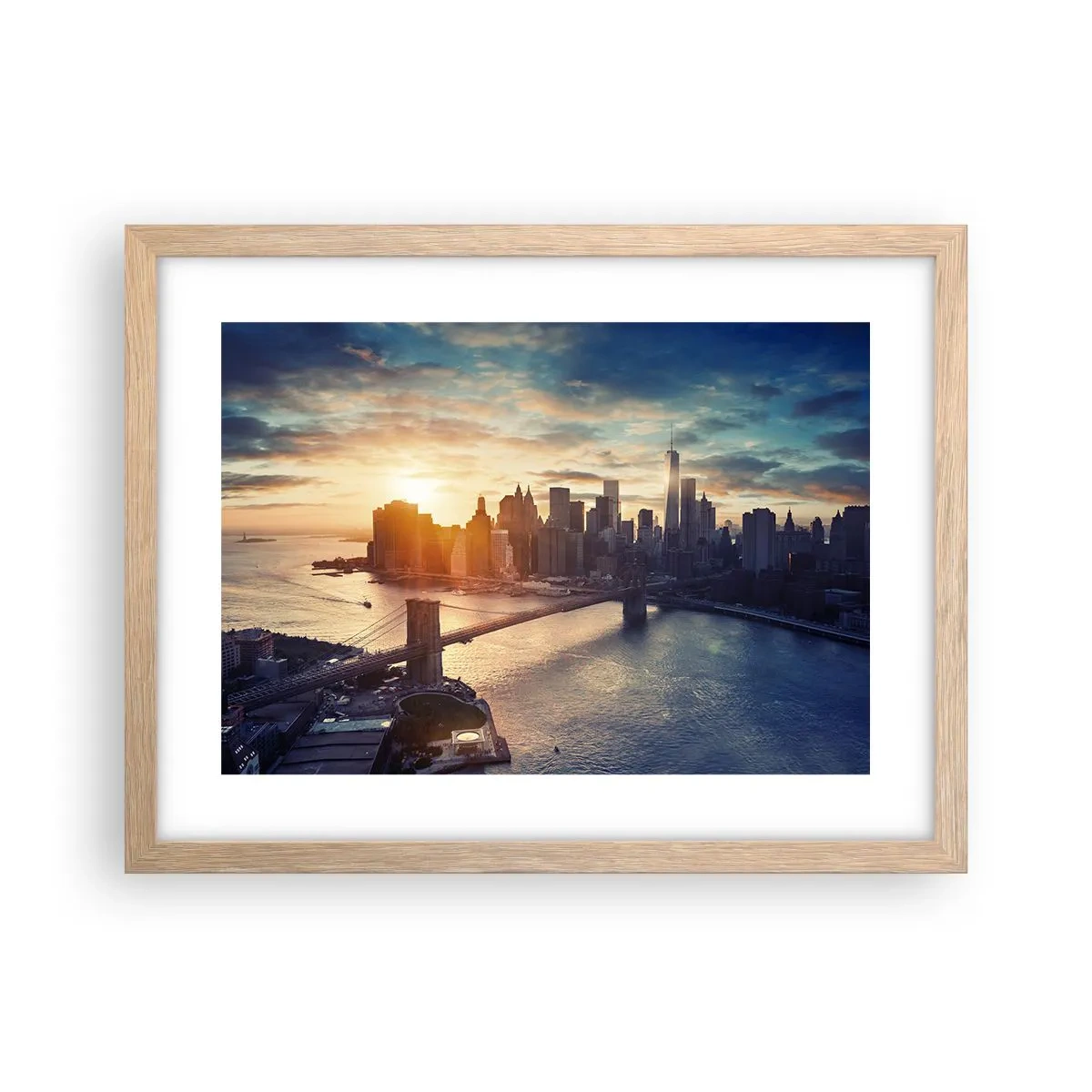 Plakat i ramme af lyst egetræ - Et monument til vestlig kultur - 40x30 cm