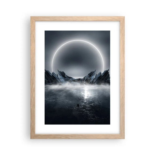 Plakat i ramme af lyst egetræ - En finale på en historie - 30x40 cm