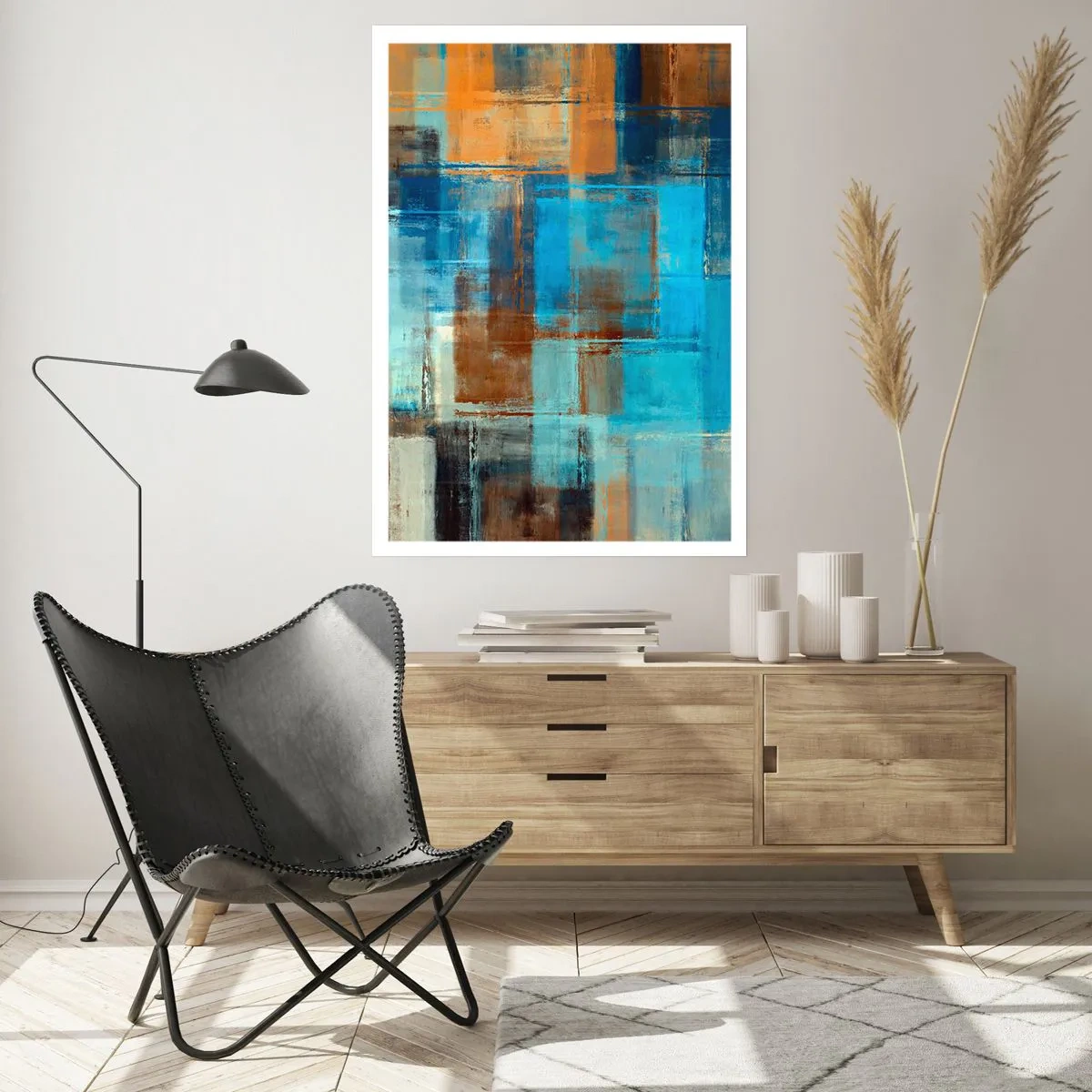 Plakat - Gennem det blå slør - 61x91 cm