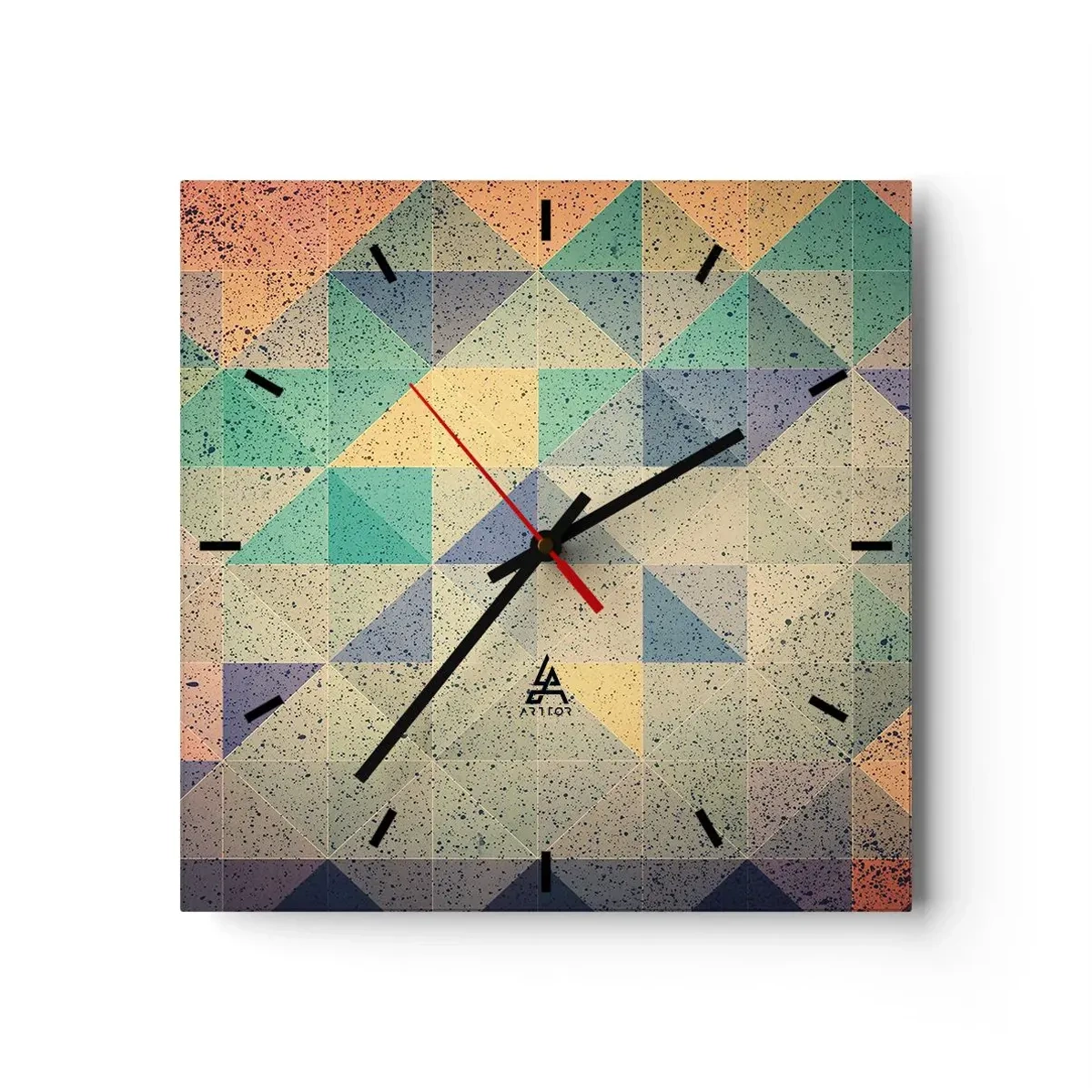 Vægur, Uret - Republikken trekanter - 30x30 cm