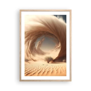 Plakat i ramme af lyst egetræ - Åben portal - 50x70 cm