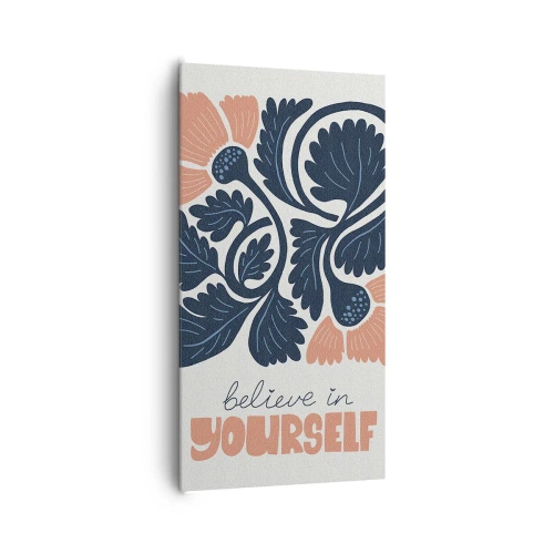 Lærredstryk - Billede på lærred - Og du blomstrer - 65x120 cm