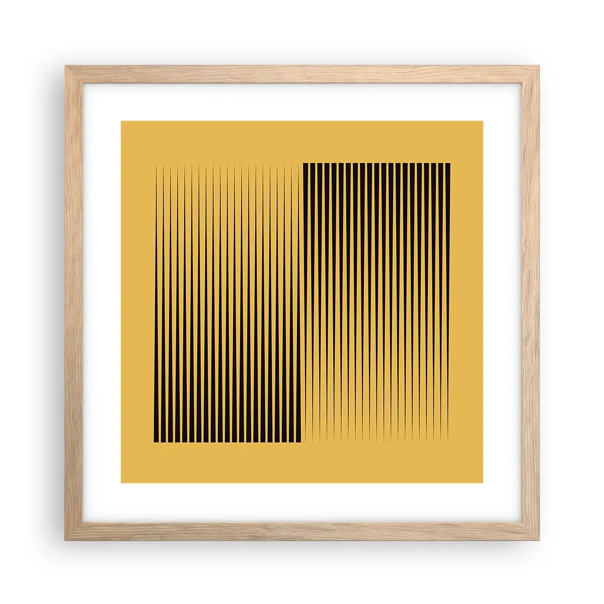 Plakat i ramme af lyst egetræ - Modsætningernes kvadrat - 40x40 cm
