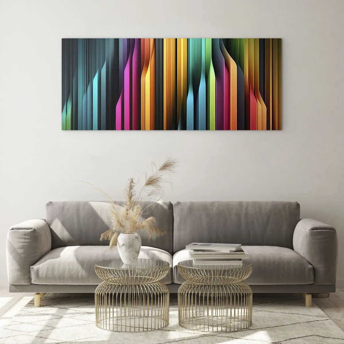Billede på glas - Lysende orgel - 100x40 cm