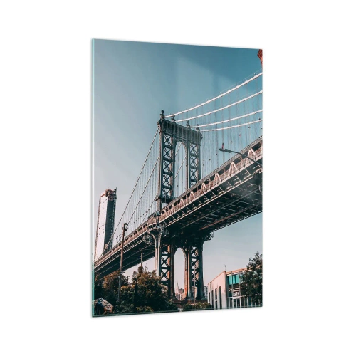 Billede på glas - Over byens bølger - 70x100 cm