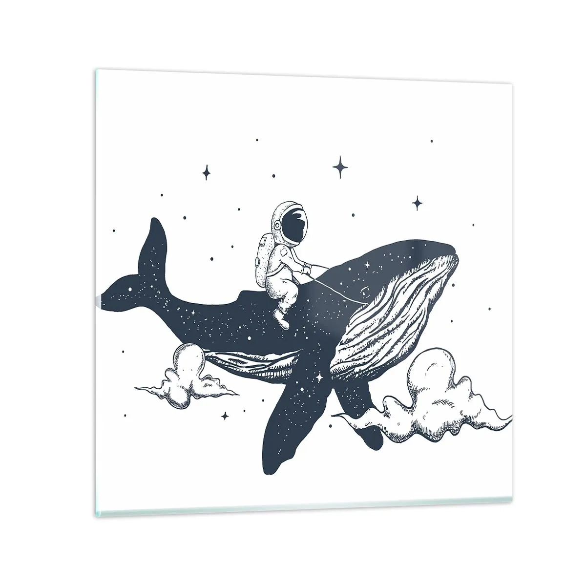 Billede på glas - Et kosmisk eventyr - 60x60 cm
