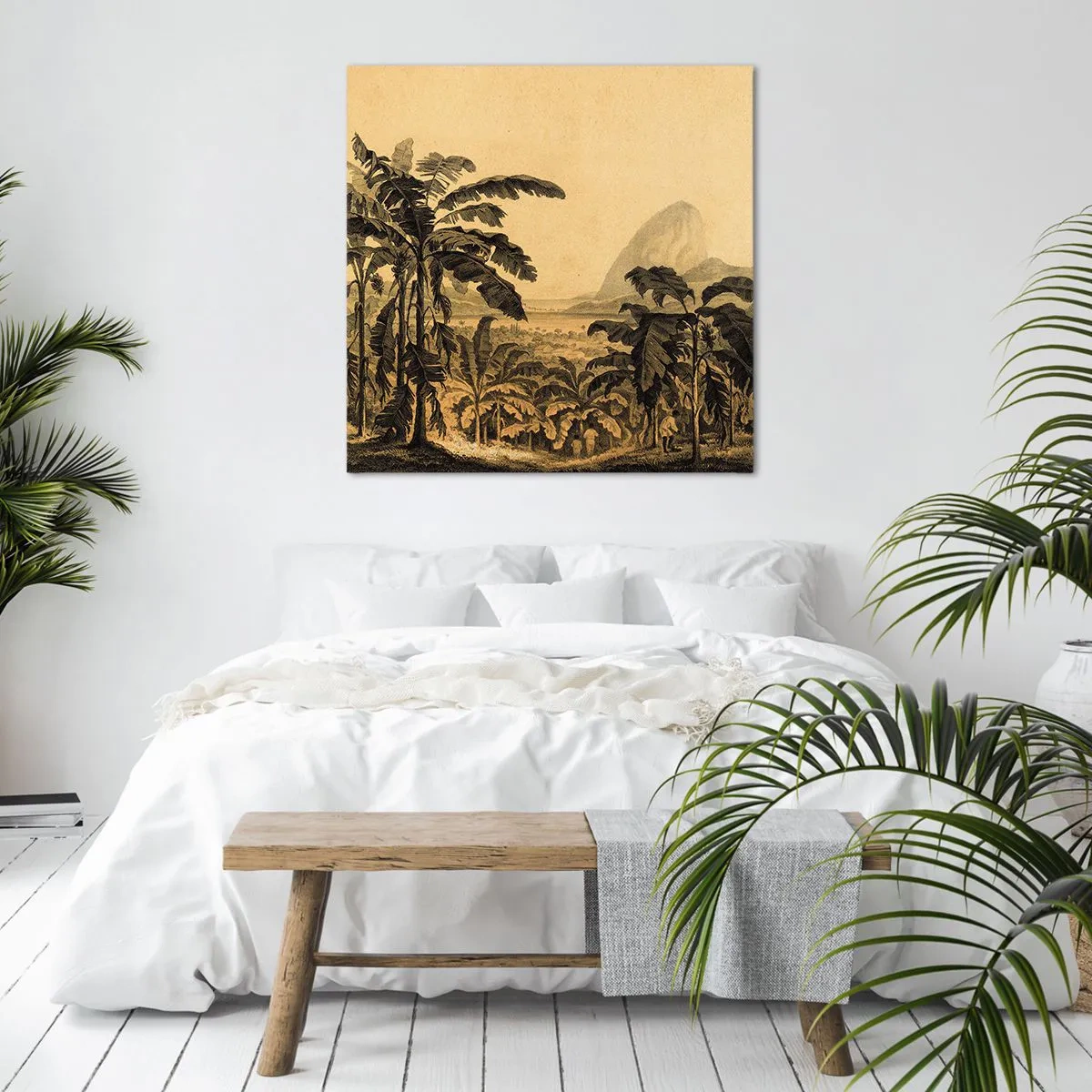 Lærredstryk - Billede på lærred - I en kolonial atmosfære - 40x40 cm