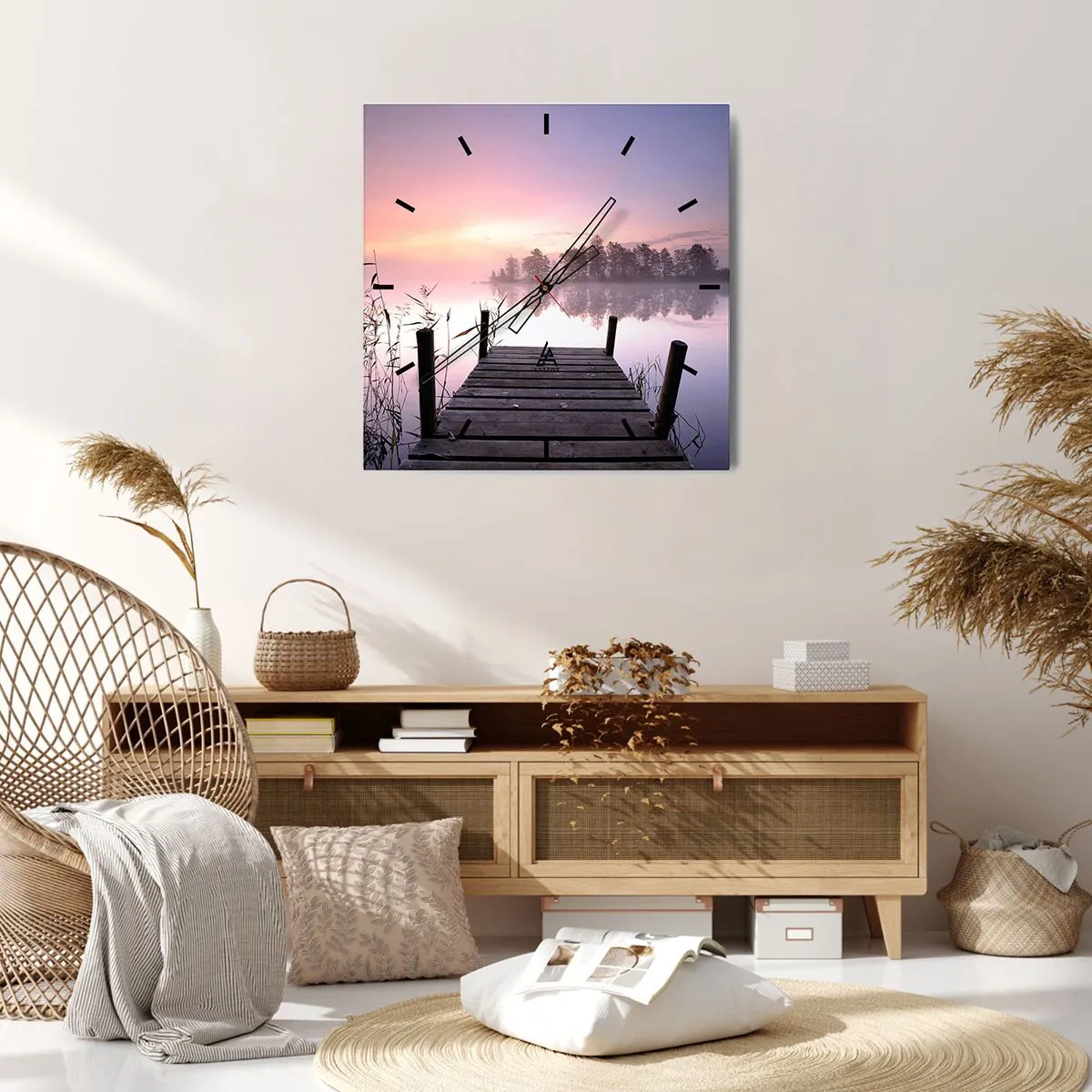 Vægur, Uret - Ud af den lilla tåge... - 30x30 cm