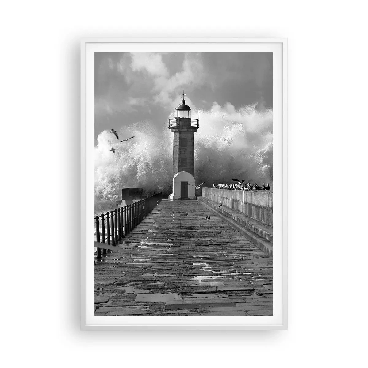 Plakat i hvid ramme - Frygtløs  - 70x100 cm