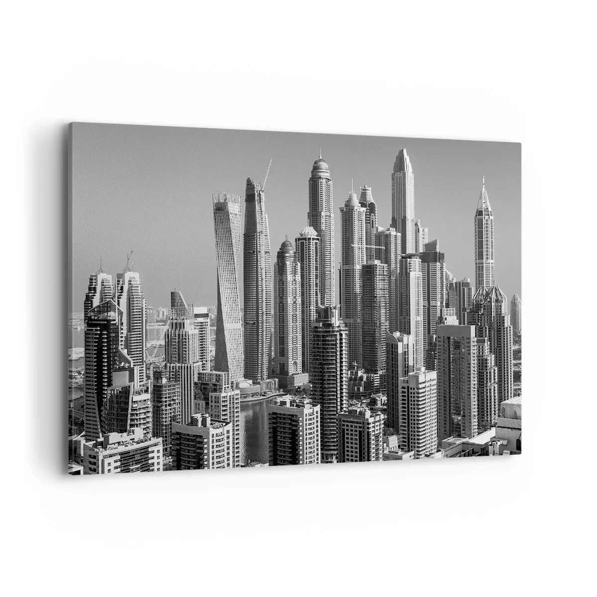 Lærredstryk - Billede på lærred - Byen over ørkenen - 120x80 cm