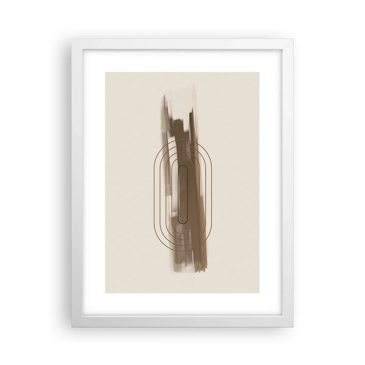 Plakat i hvid ramme - Et pust af gråvejr - 30x40 cm