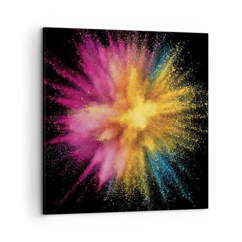 Lærredstryk - Billede på lærred - Farvernes fødsel - 50x50 cm