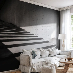 Fototapet på mål Premium Sand - Modernismens rå skønhed - Industriel, Arkitektur, Trappe