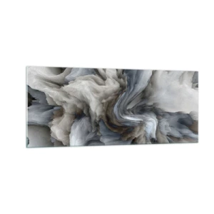 Billede på glas - Sten og blomst - 100x40 cm