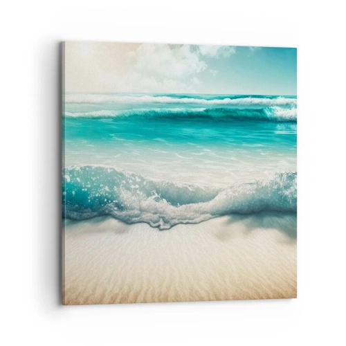 Lærredstryk - Billede på lærred - Havets ro - 70x70 cm