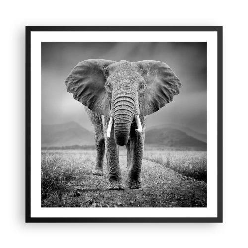 Plakat i sort ramme - Værten byder velkommen til - 60x60 cm