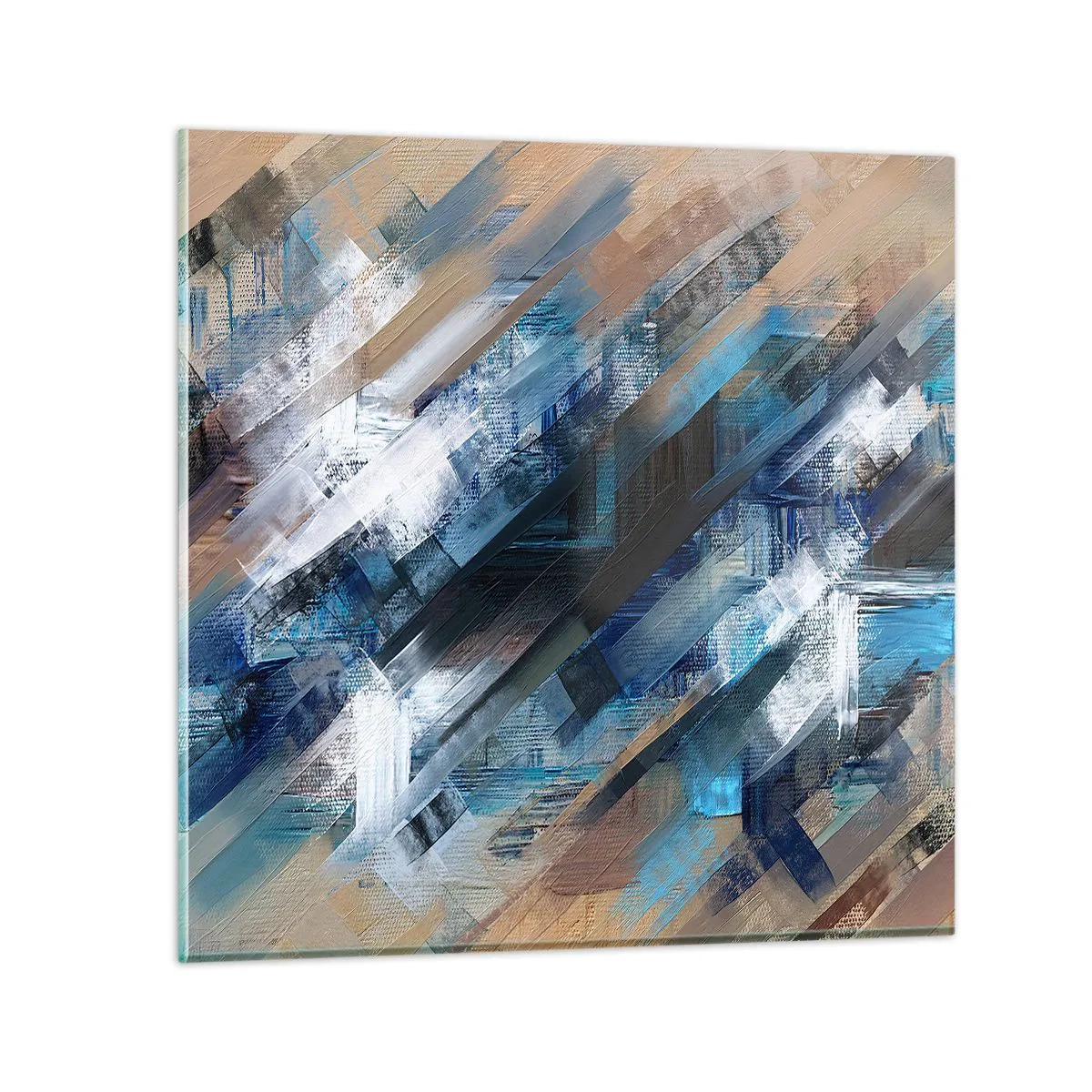 Billede på glas - På en blå skråning - 30x30 cm