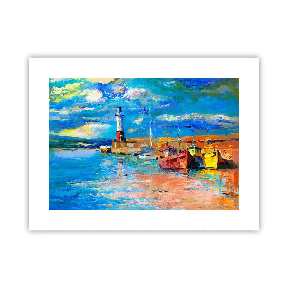 Plakat - Eftermiddag i regnbuebugten - 40x30 cm