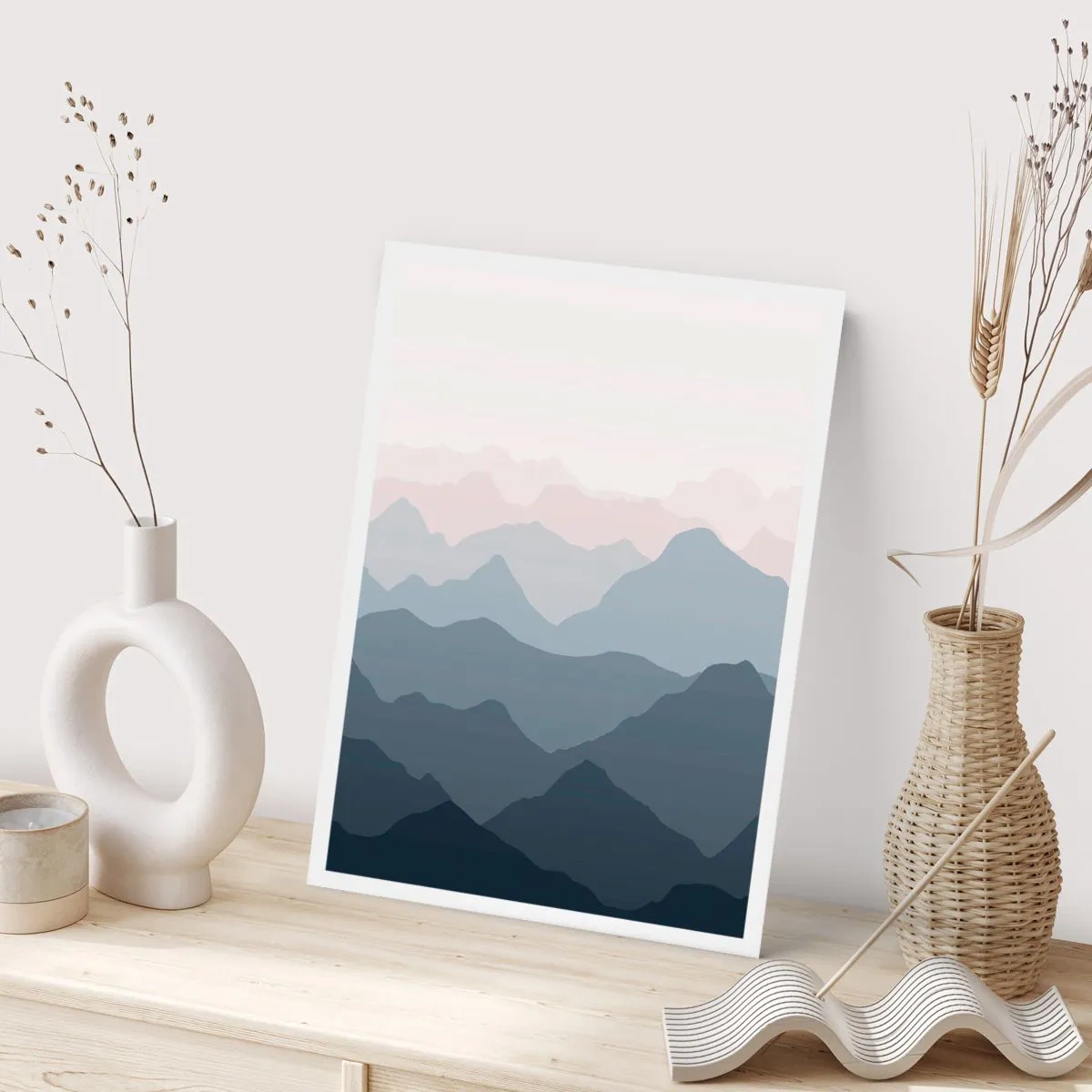 Plakat - Bølger af bjerge - 61x91 cm