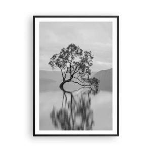 Plakat i sort ramme - Der findes et land - 70x100 cm