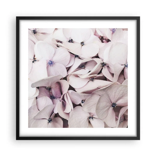 Plakat i sort ramme - I en flod af blomster - 50x50 cm