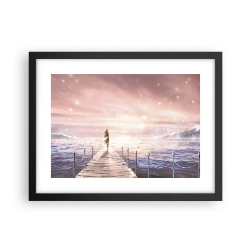 Plakat i sort ramme - I lyset af en drøm - 40x30 cm