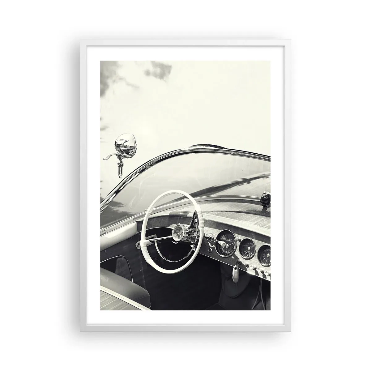 Plakat i hvid ramme - Vejr for de rige - 50x70 cm