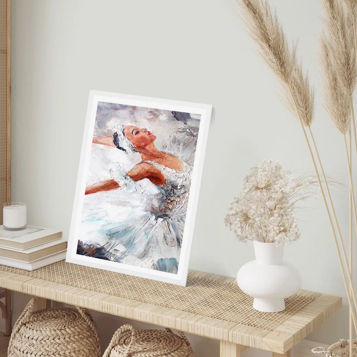 Plakat i hvid ramme - Blød og let som tyl - 61x91 cm